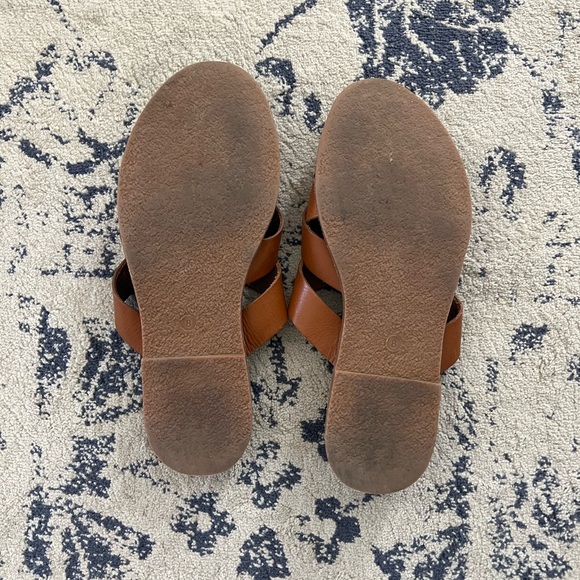 Madewell Boardwalk Woven Slide Sandal in English Saddle - Picture 9 of 10